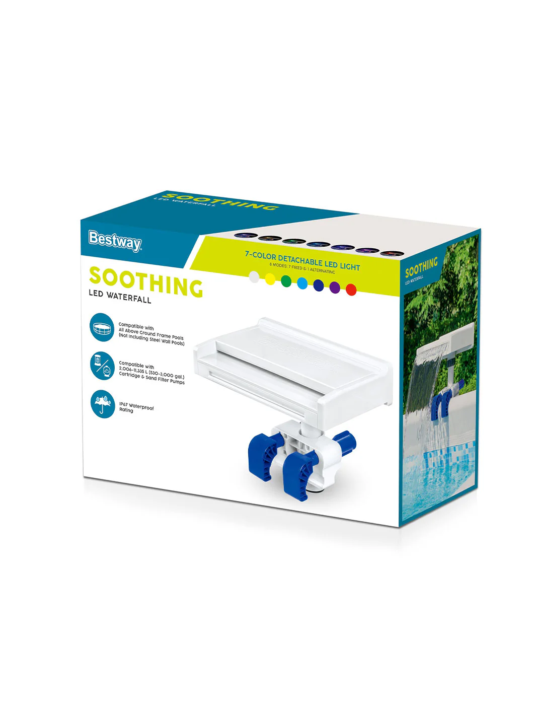 Cascada para Piscinas con Luz Led 34 cm x 24 cm x 32 cm - Imagen 7