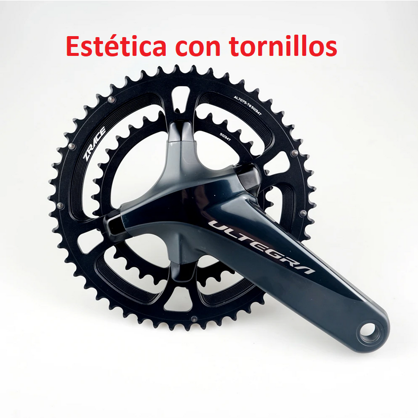 Platos Zrace ruta Asimétrico 4 tornillos para Shimano R8000 / R7000 / R9100 - Imagen 3