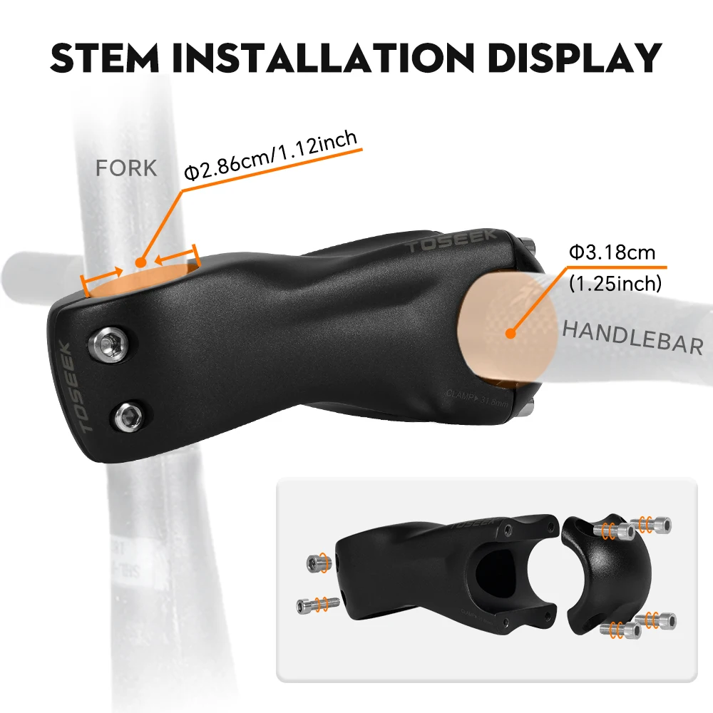 Stem Bicicleta Toseek Carbono K03 MTB - Imagen 4