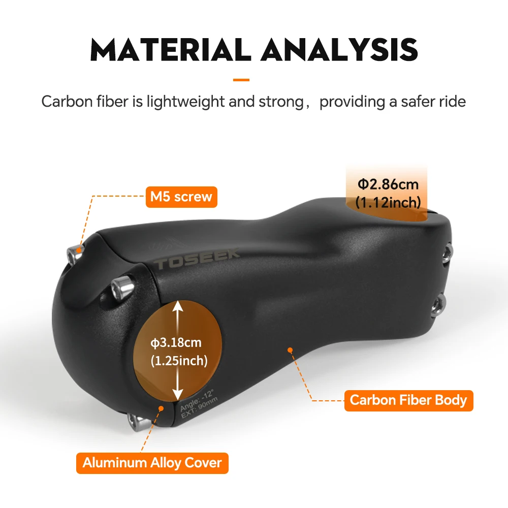 Stem Bicicleta Toseek Carbono K03 MTB - Imagen 8