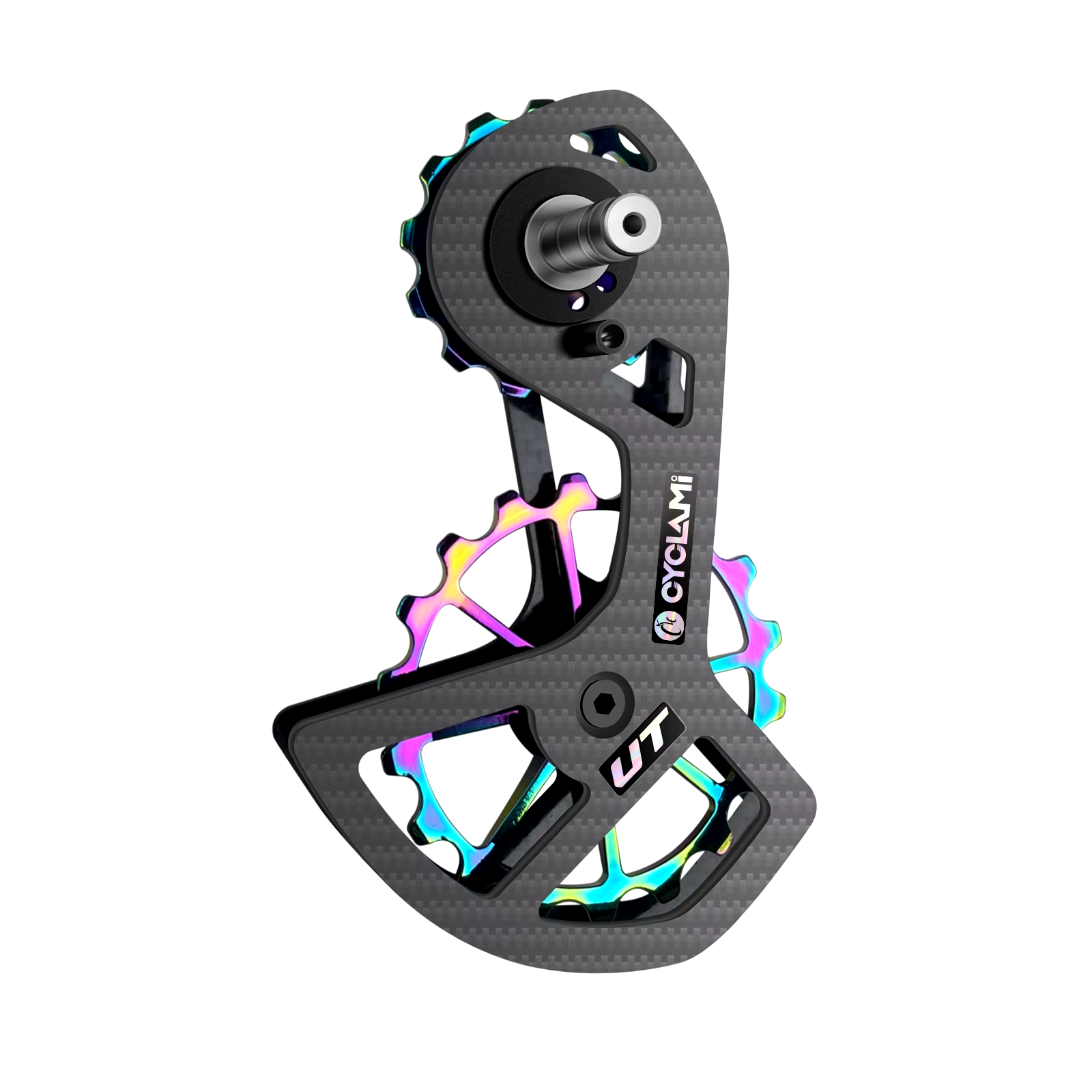 Cambio Trasero Neon Cyclami Carbono Rodamiento Cerámica ultraliviano